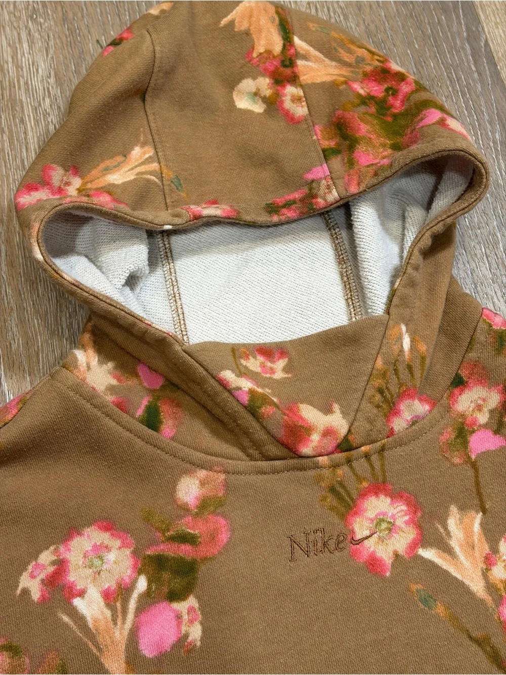 Tween teen embroidered NIKE sweater preppy coquette boho floral trendy